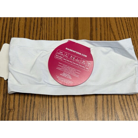 Maidenform Girls' Bandeau BraSeamless White Size Small Proms dances Tops New - Picture 2 of 5
